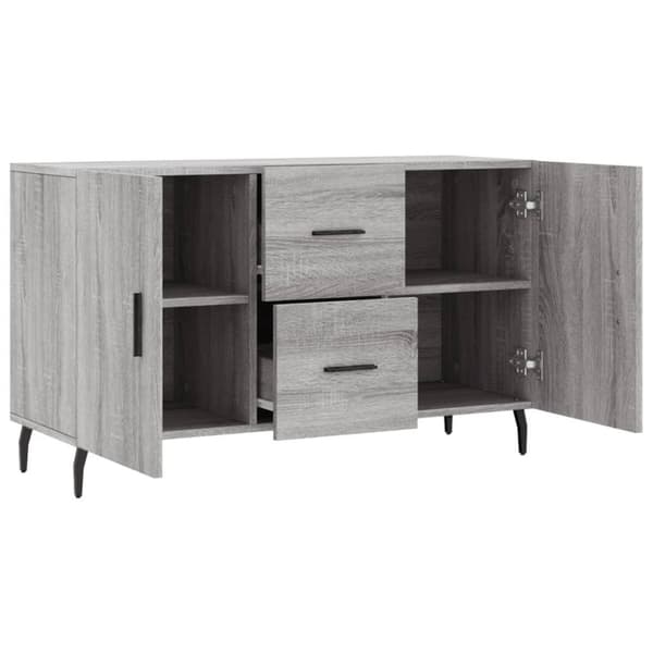 vidaXL skænk 100x36x60 cm konstrueret træ grå sonoma-eg