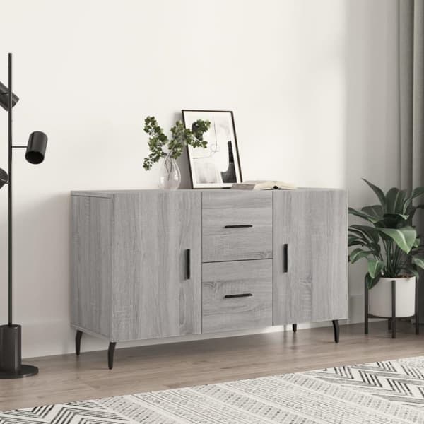 vidaXL skænk 100x36x60 cm konstrueret træ grå sonoma-eg