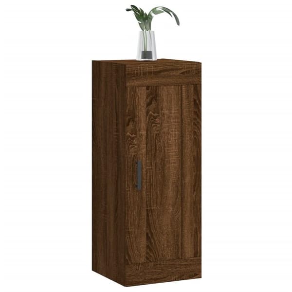 vidaXL vægskab 34,5x34x90 cm konstrueret træ brun egetræsfarve