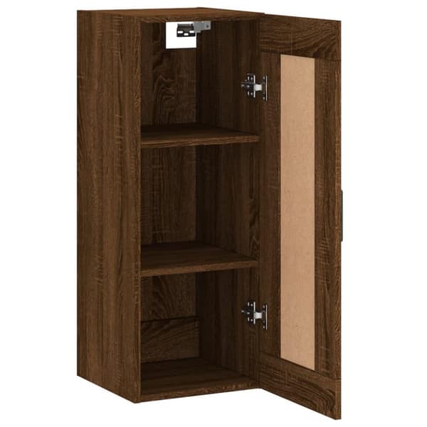 vidaXL vægskab 34,5x34x90 cm konstrueret træ brun egetræsfarve