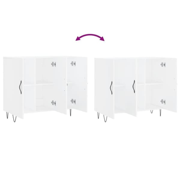 vidaXL skab 90x34x80 cm konstrueret træ hvid