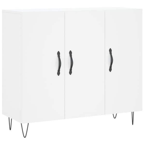 vidaXL skab 90x34x80 cm konstrueret træ hvid