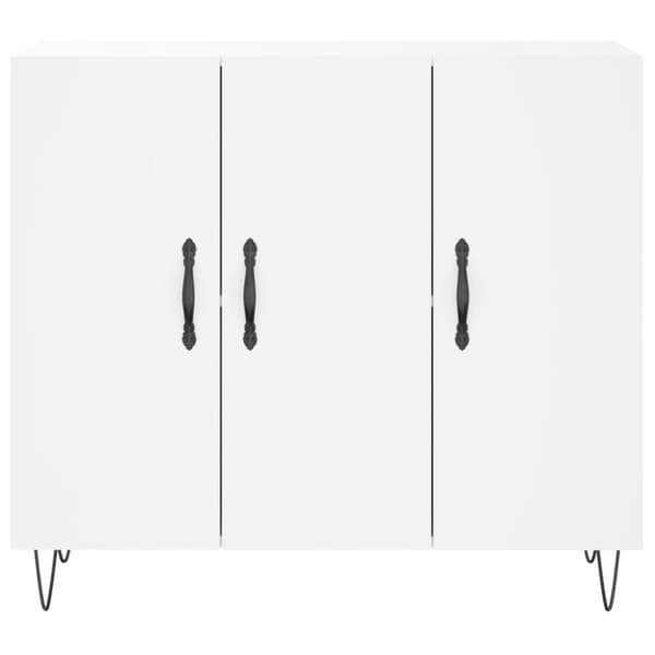 vidaXL Skjenk hvit 90x34x80 cm konstruert tre