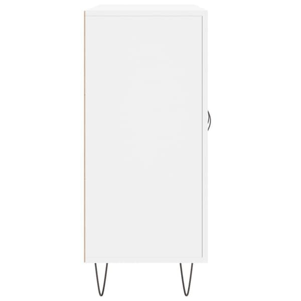 vidaXL Skjenk hvit 90x34x80 cm konstruert tre