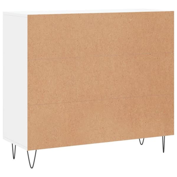 vidaXL Skjenk hvit 90x34x80 cm konstruert tre