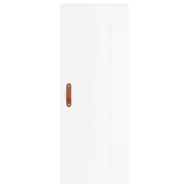 vidaXL Veggmontert skap høyskap hvit 34,5x34x90 cm konstruert tre