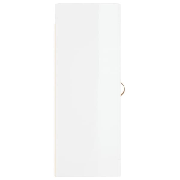 vidaXL Veggmontert skap høyskap hvit 34,5x34x90 cm konstruert tre