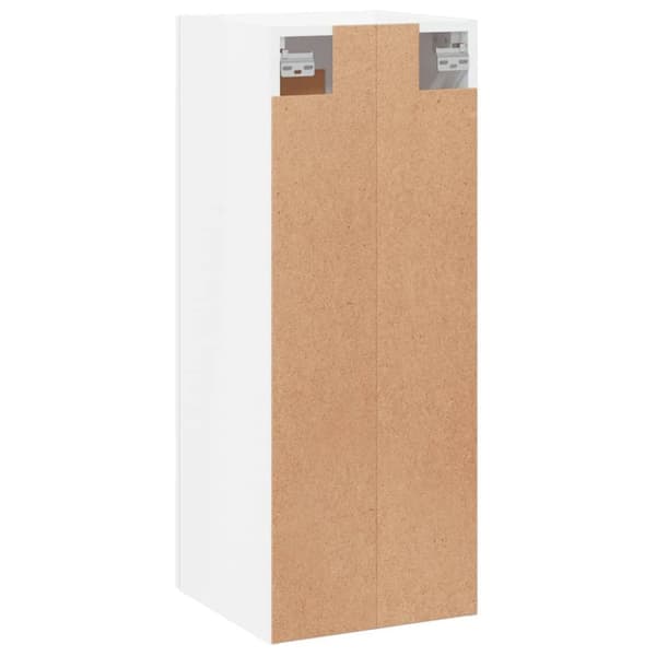 vidaXL Veggmontert skap høyskap hvit 34,5x34x90 cm konstruert tre