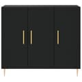 Miniatyrbilde 5 av 11: vidaXL Skjenk svart 90x34x80 cm konstruert tre