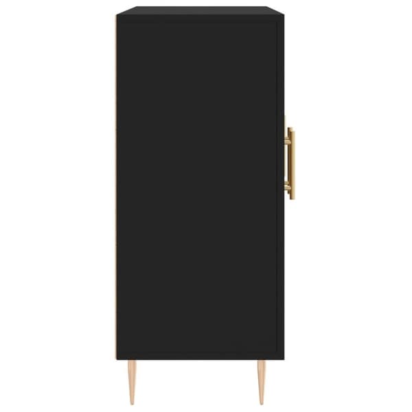 vidaXL Skjenk svart 90x34x80 cm konstruert tre
