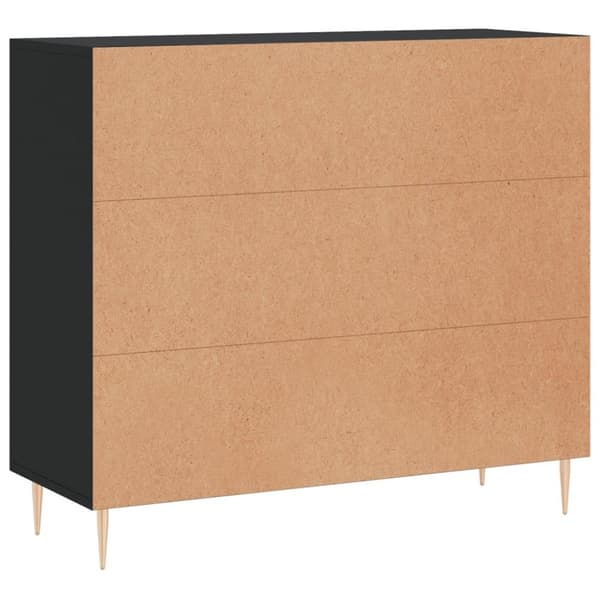 vidaXL Skjenk svart 90x34x80 cm konstruert tre