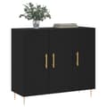 Miniatyrbilde 2 av 11: vidaXL Skjenk svart 90x34x80 cm konstruert tre
