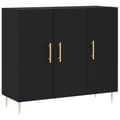 Miniatyrbilde 1 av 11: vidaXL Skjenk svart 90x34x80 cm konstruert tre