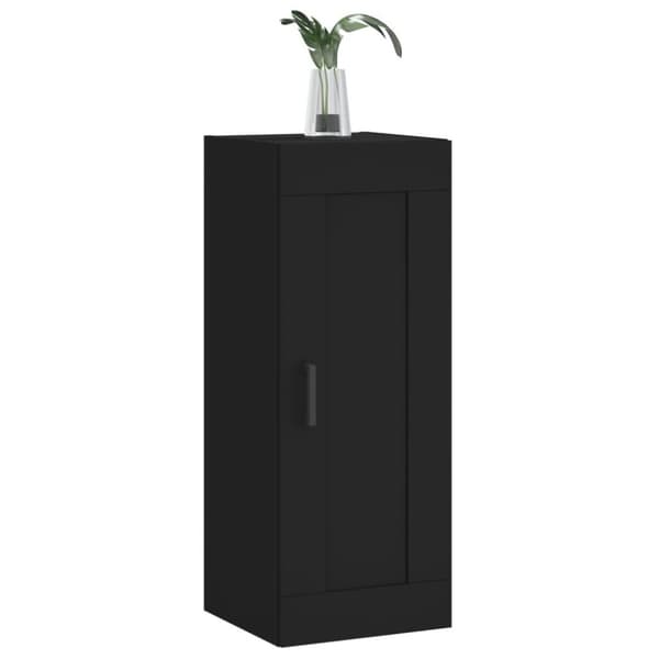 vidaXL Veggmontert skap svart 34,5x34x90 cm konstruert tre