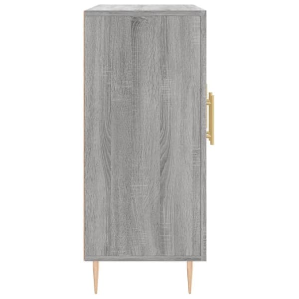vidaXL skab 90x34x80 cm konstrueret træ grå sonoma-eg