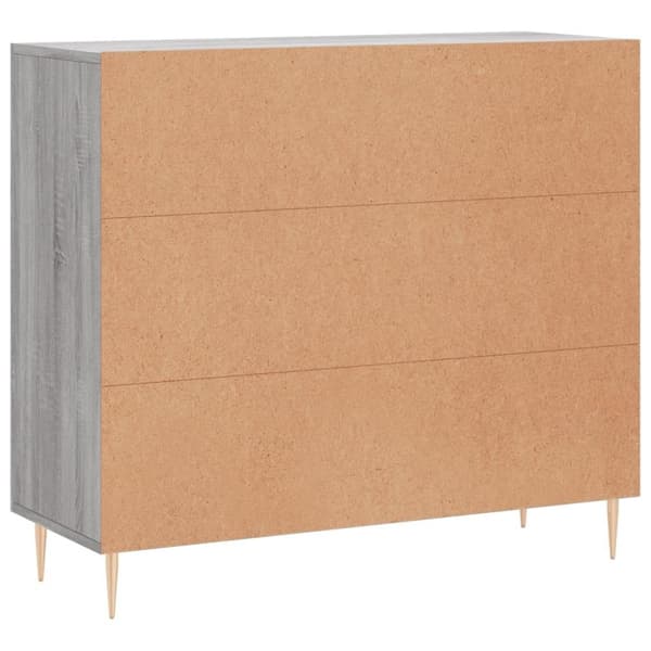 vidaXL Skjenk grå sonoma 90x34x80 cm konstruert tre