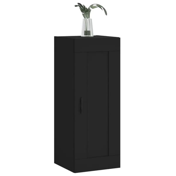vidaXL vægskab 34,5x34x90 cm konstrueret træ sort