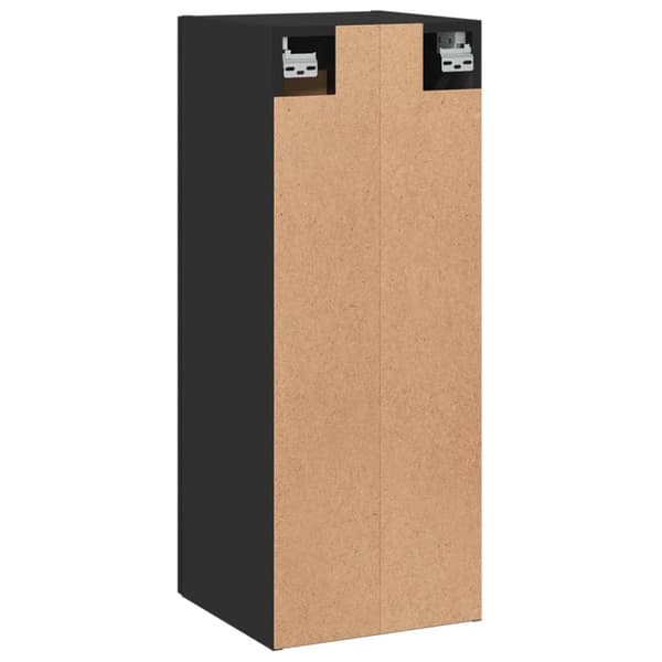 vidaXL vægskab 34,5x34x90 cm konstrueret træ sort