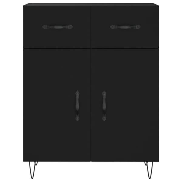 vidaXL Skjenk svart 69,5x34x90 cm konstruert tre