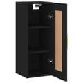Miniatyrbilde 6 av 11: vidaXL Veggmontert skap svart 34,5x34x90 cm konstruert tre