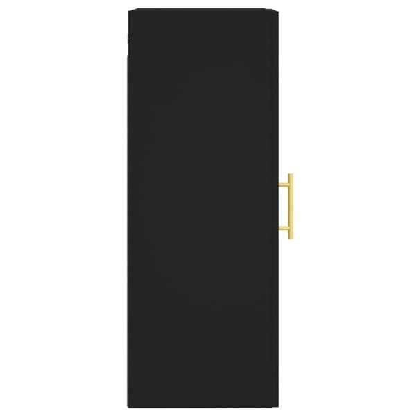 vidaXL Veggmontert skap svart 34,5x34x90 cm konstruert tre