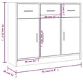 Miniatyrbilde 9 av 11: vidaXL Skjenk røkt eik 91x28x75 cm konstruert tre