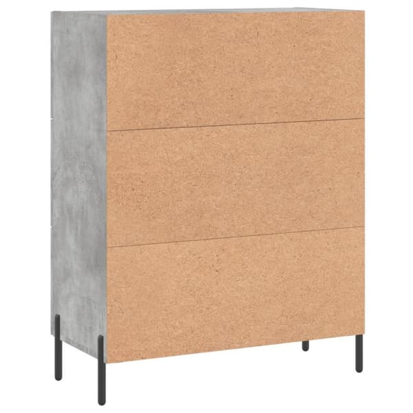 vidaXL Skjenk betonggrå 69,5x34x90 cm konstruert tre