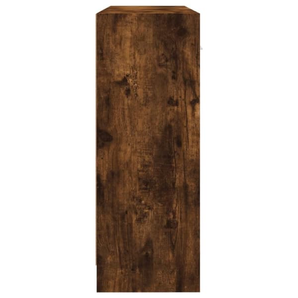 vidaXL skab 91x28x75 cm konstrueret træ røget egetræsfarve