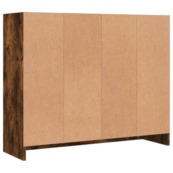 vidaXL skab 91x28x75 cm konstrueret træ røget egetræsfarve