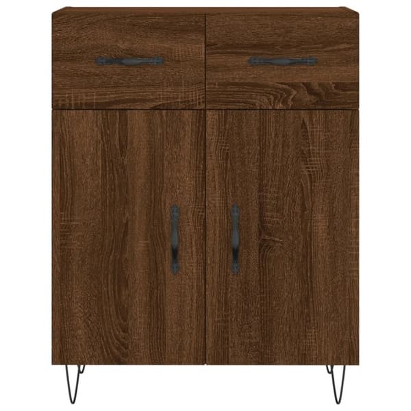 vidaXL Skänk brun ek 69,5x34x90 cm konstruerat trä
