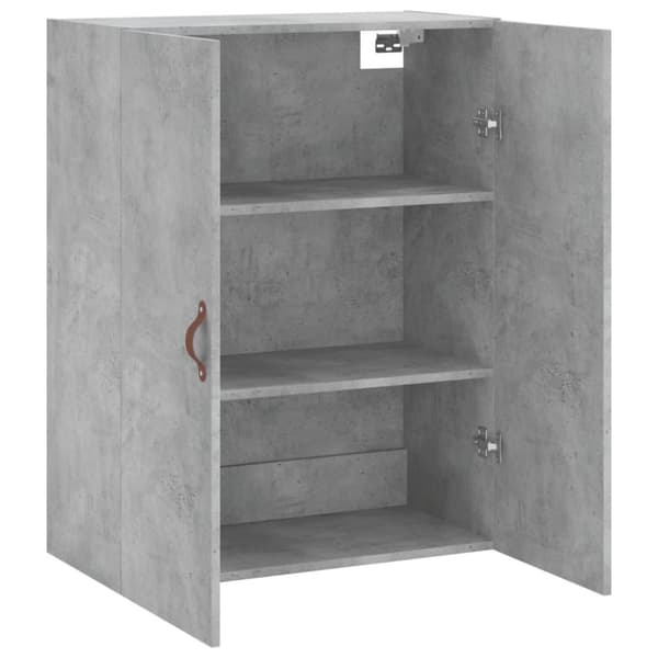 vidaXL Veggskap betonggrå 69,5x34x90 cm