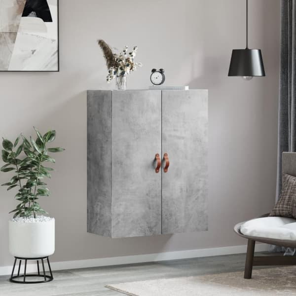 vidaXL Veggskap betonggrå 69,5x34x90 cm
