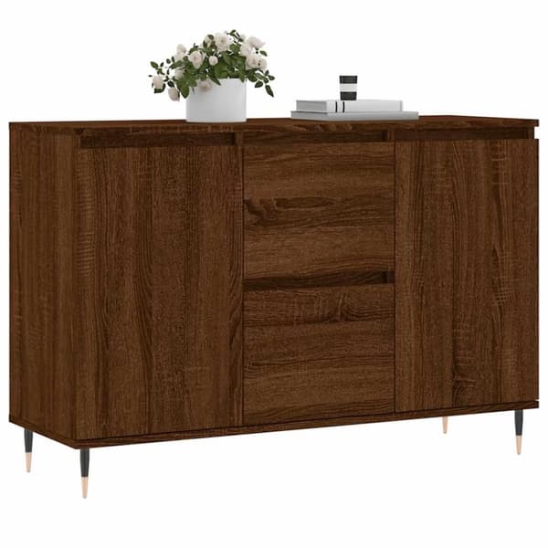 vidaXL Skjenk brun eik 104x35x70 cm konstruert tre