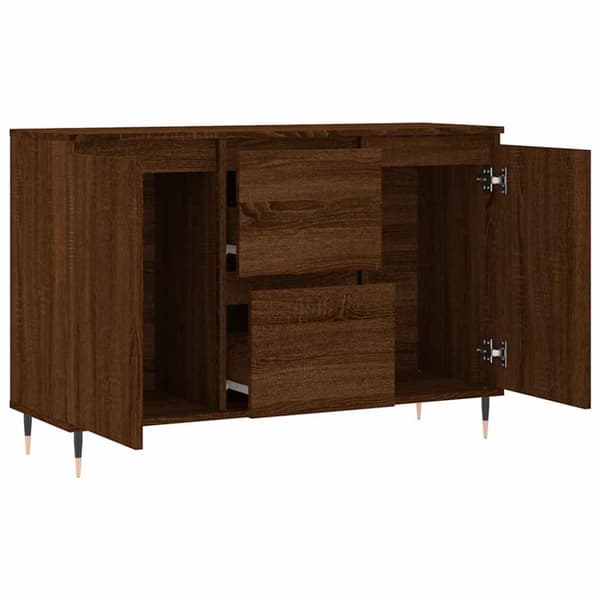 vidaXL Skjenk brun eik 104x35x70 cm konstruert tre