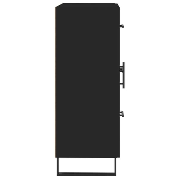 vidaXL skænk 69,5x34x90 cm konstrueret træ sort