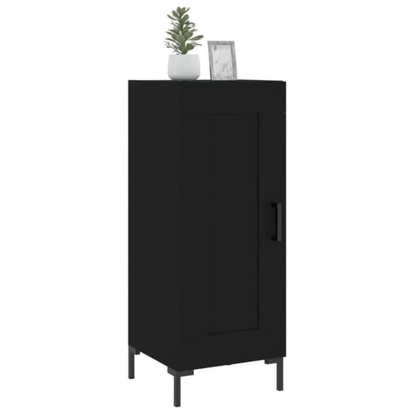 vidaXL skænk 34,5x34x90 cm konstrueret træ sort