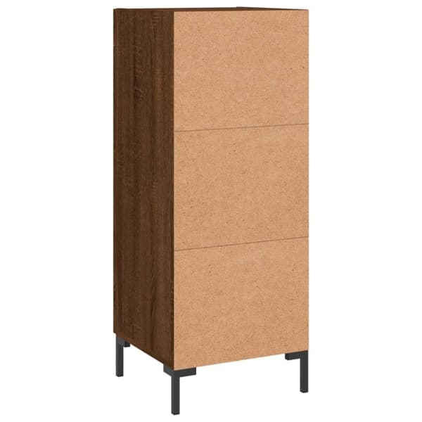 vidaXL skænk 34,5x34x90 cm konstrueret træ brun egetræsfarve