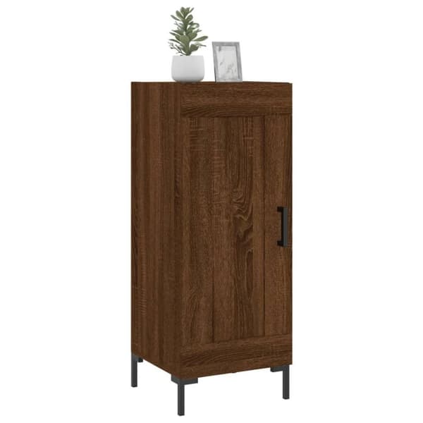 vidaXL skænk 34,5x34x90 cm konstrueret træ brun egetræsfarve