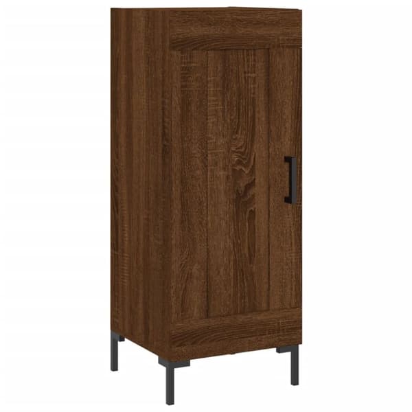 vidaXL skænk 34,5x34x90 cm konstrueret træ brun egetræsfarve