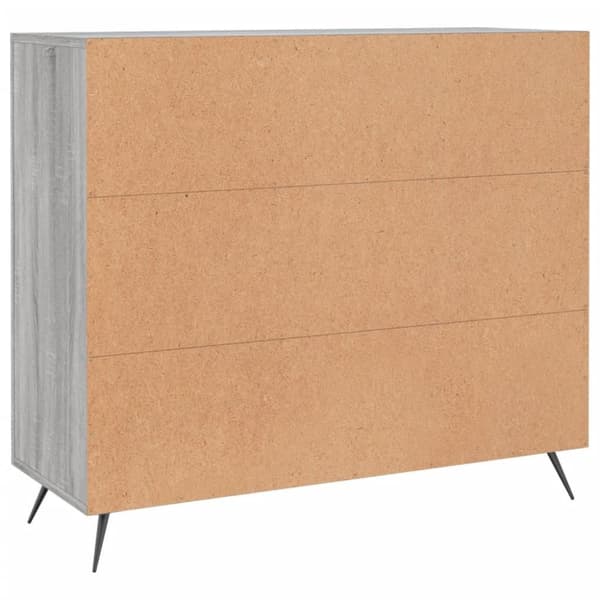 vidaXL Senkki harmaa Sonoma 90x34x80 cm tekninen puu