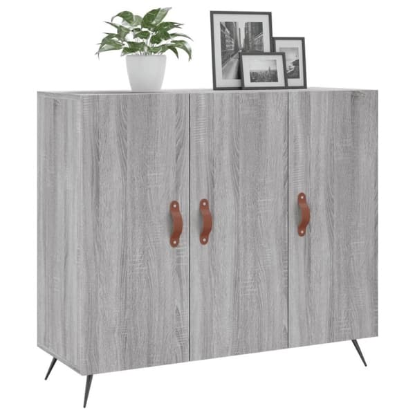 vidaXL Senkki harmaa Sonoma 90x34x80 cm tekninen puu