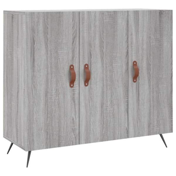 vidaXL Senkki harmaa Sonoma 90x34x80 cm tekninen puu