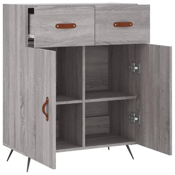vidaXL Senkki harmaa Sonoma 69,5x34x90 cm tekninen puu