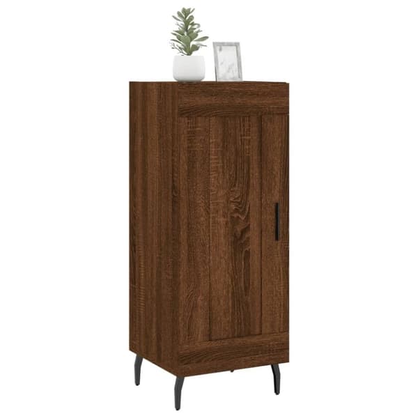 vidaXL Skjenk brun eik 34,5x34x90 cm konstruert tre