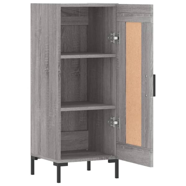 vidaXL Skjenk grå sonoma 34,5x34x90 cm konstruert tre