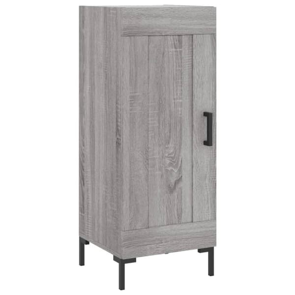 vidaXL Skjenk grå sonoma 34,5x34x90 cm konstruert tre