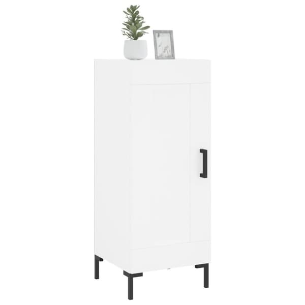 vidaXL Skänk vit 34,5x34x90 cm konstruerat trä