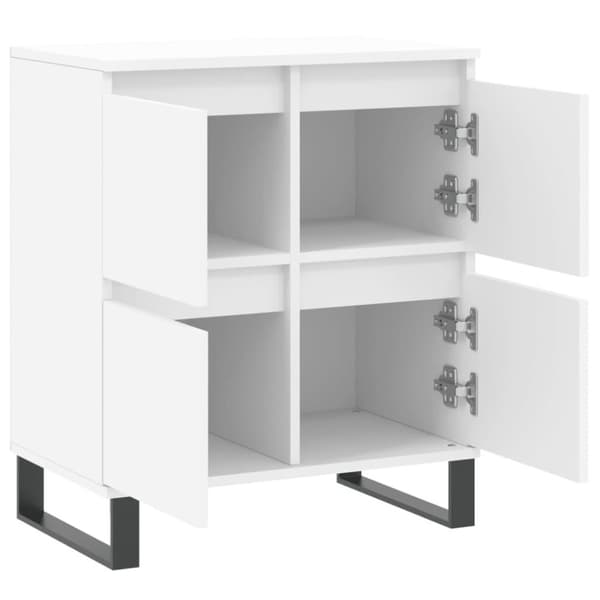vidaXL Skjenk hvit 60x35x70 cm konstruert tre