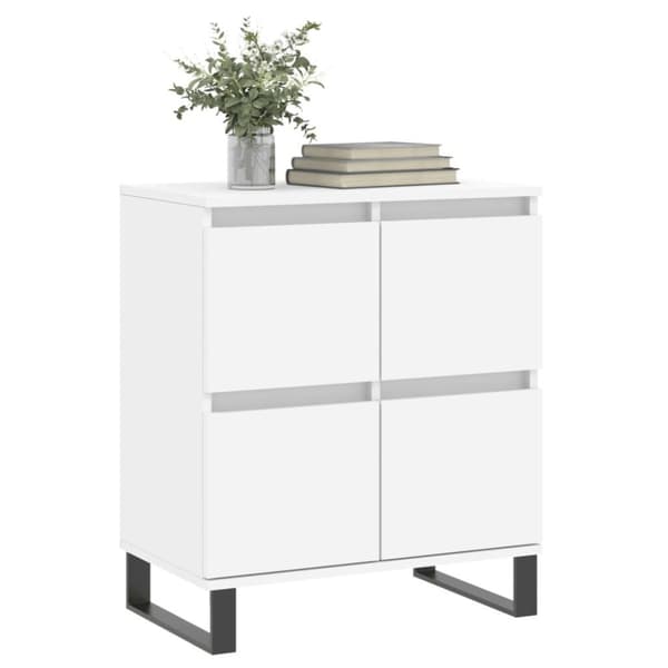 vidaXL Skjenk hvit 60x35x70 cm konstruert tre