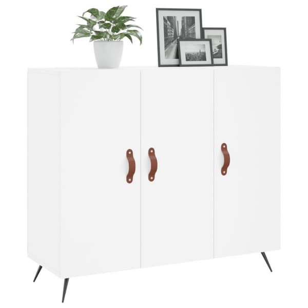 vidaXL Senkki valkoinen 90x34x80 cm tekninen puu